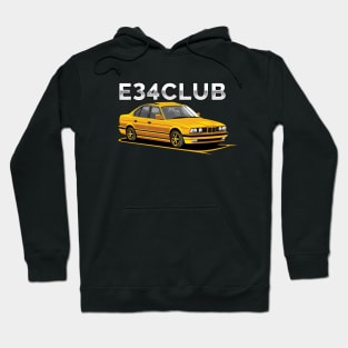 E34 CLUB - E34 Car Illustration Hoodie